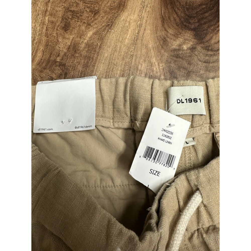 DL1961 Lukas Slim Straight Pantalon Khaki Linen Pants 32 x 32.5 - Picture 4 of 10